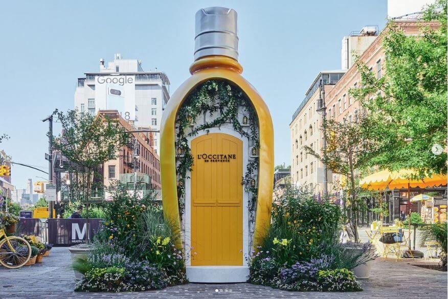 3D printed l'Occitane outdoor advertising campaign in NYC-by Pink Sparrow