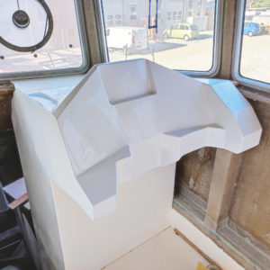 Custom ergonomic Dashboard for boat, printed Massivit 3D printing technology