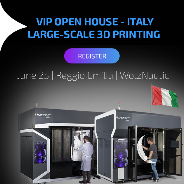 VIP OPEN HOUSE ITALY. Large scale 3D printing