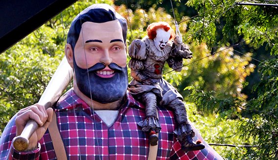 A huge statue of a Paul Bunion 3d printed
