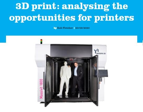 FESPA Article on 3D Printing Opps