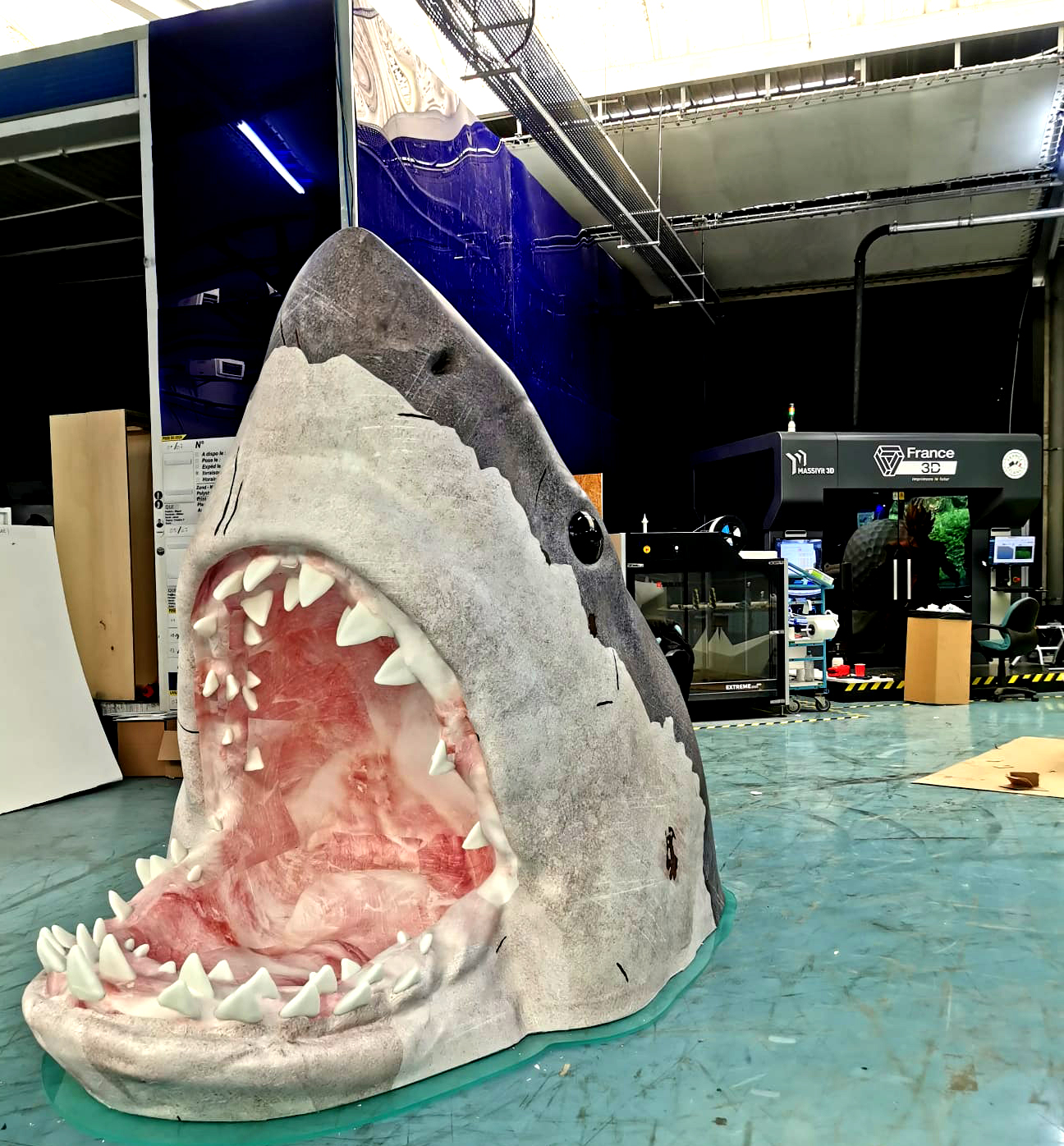 3D Printed Shark Head by Distri-Com on a Massivit 5000