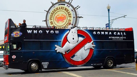 3D printed OOH Ghostbuster's buswrap