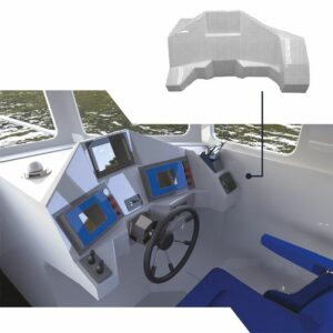 An ergonomic dashboard printed with additive manufacturing technology 