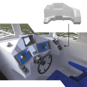 3D printed boat dashboard