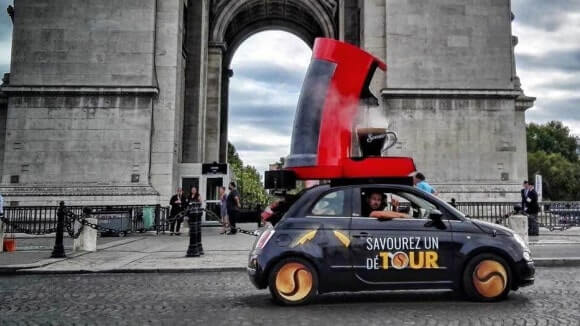 Senseo coffee promotional vehicle with car wrapping
