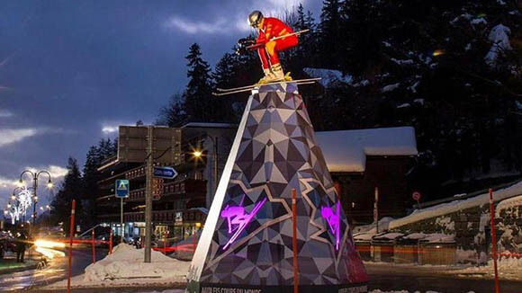 3D printed skier