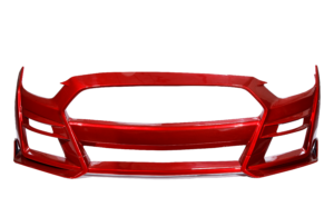 A red car bumper 3d printed