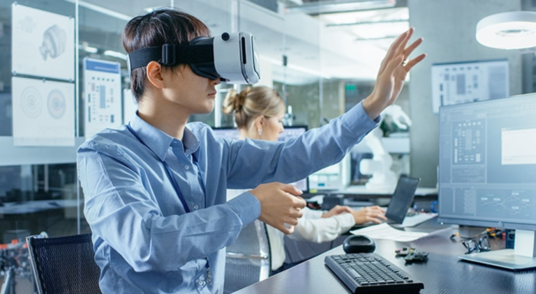 Students Designing with VR